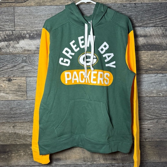 Fanatics men’s Green Bay hoodie size Large color block classic - Picture 1 of 9